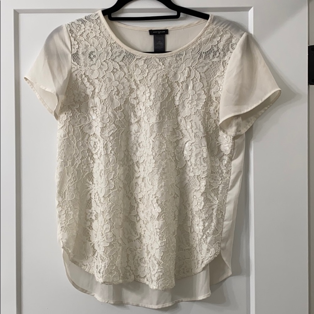 Ann Taylor Lace Blouse - size XS